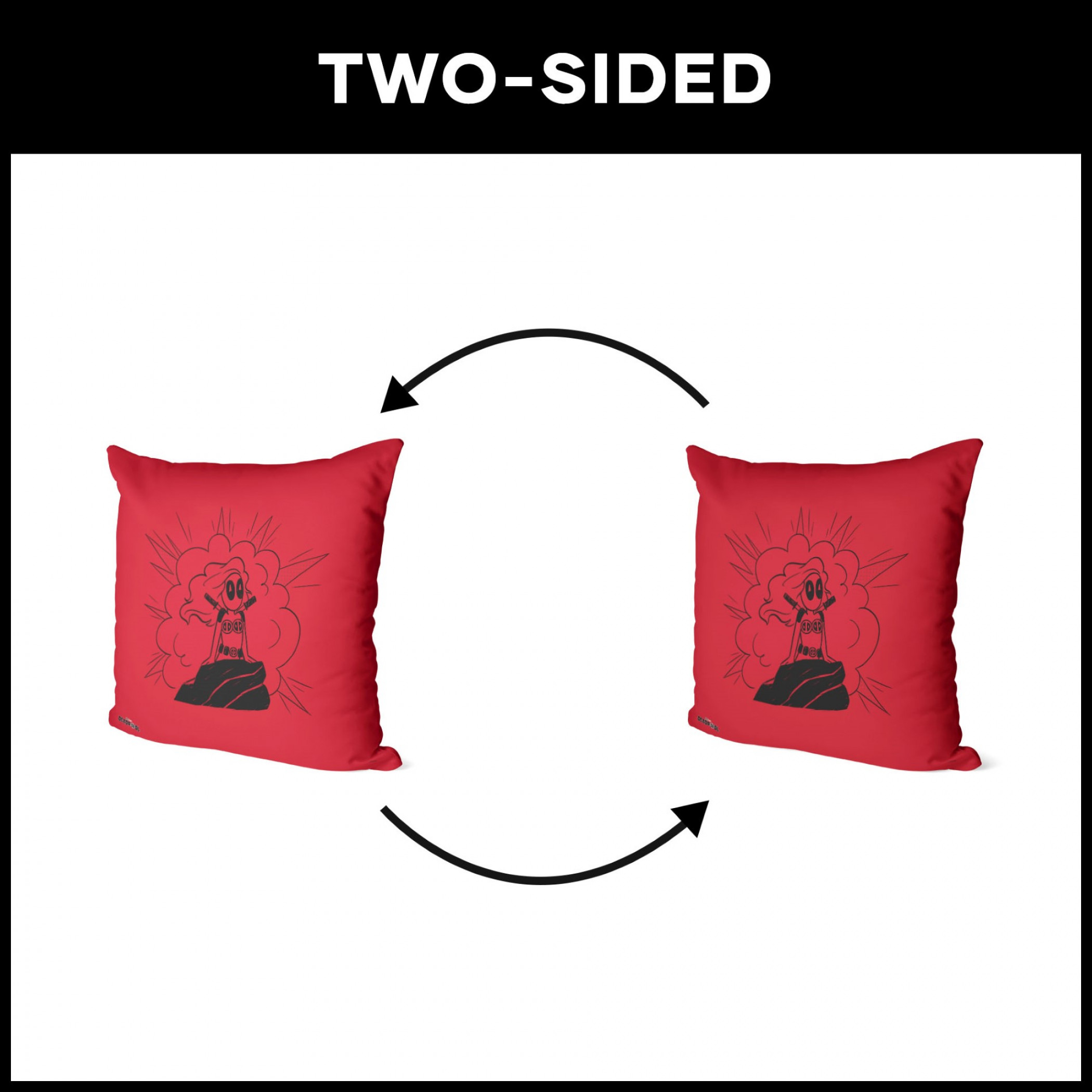 Deadpool A Whole New World Printed 18" Throw Pillow